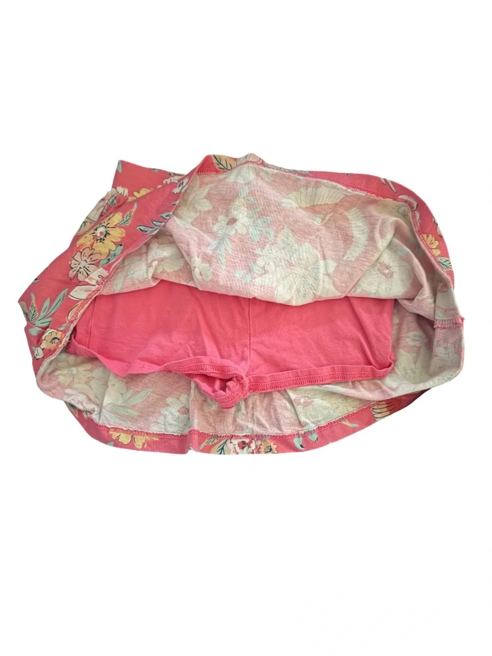 OshKosh B'gosh Coral Floral & Bird Drawstring Skort